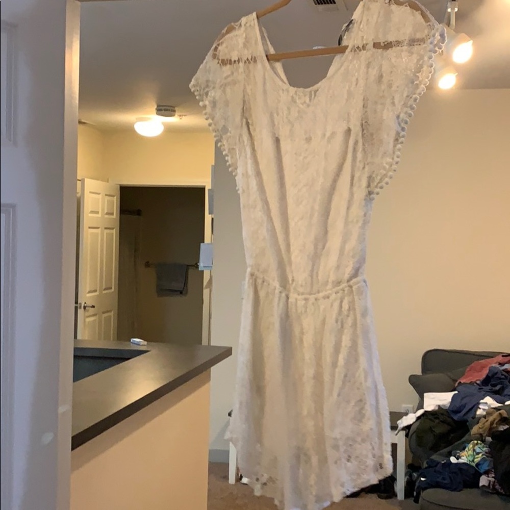 White lace romper